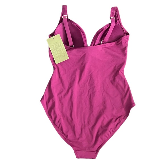 Gottex essentials one piece raspberry colour bathing suit size 12 - Picture 2 of 7